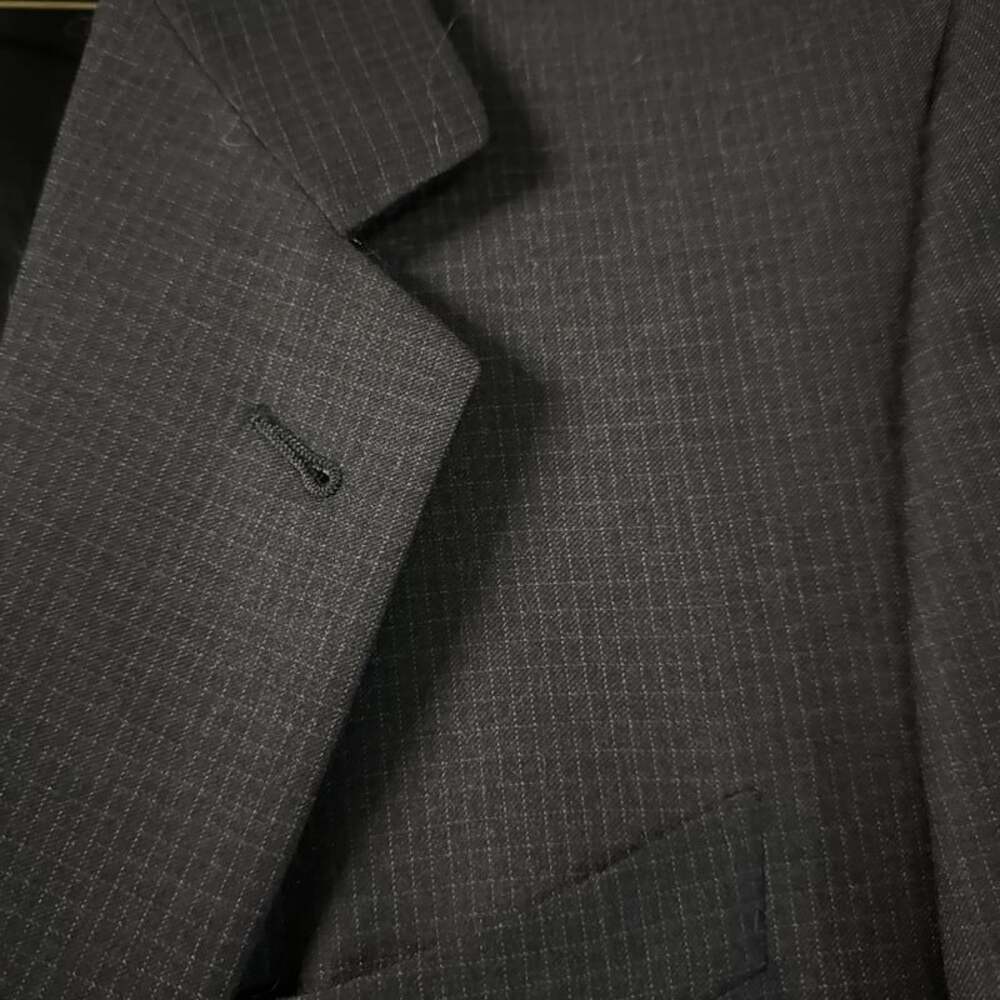 Canali Men's Black Gray Check Wool Sport Coat Jacket Blazer 42L - Picture 5 of 5